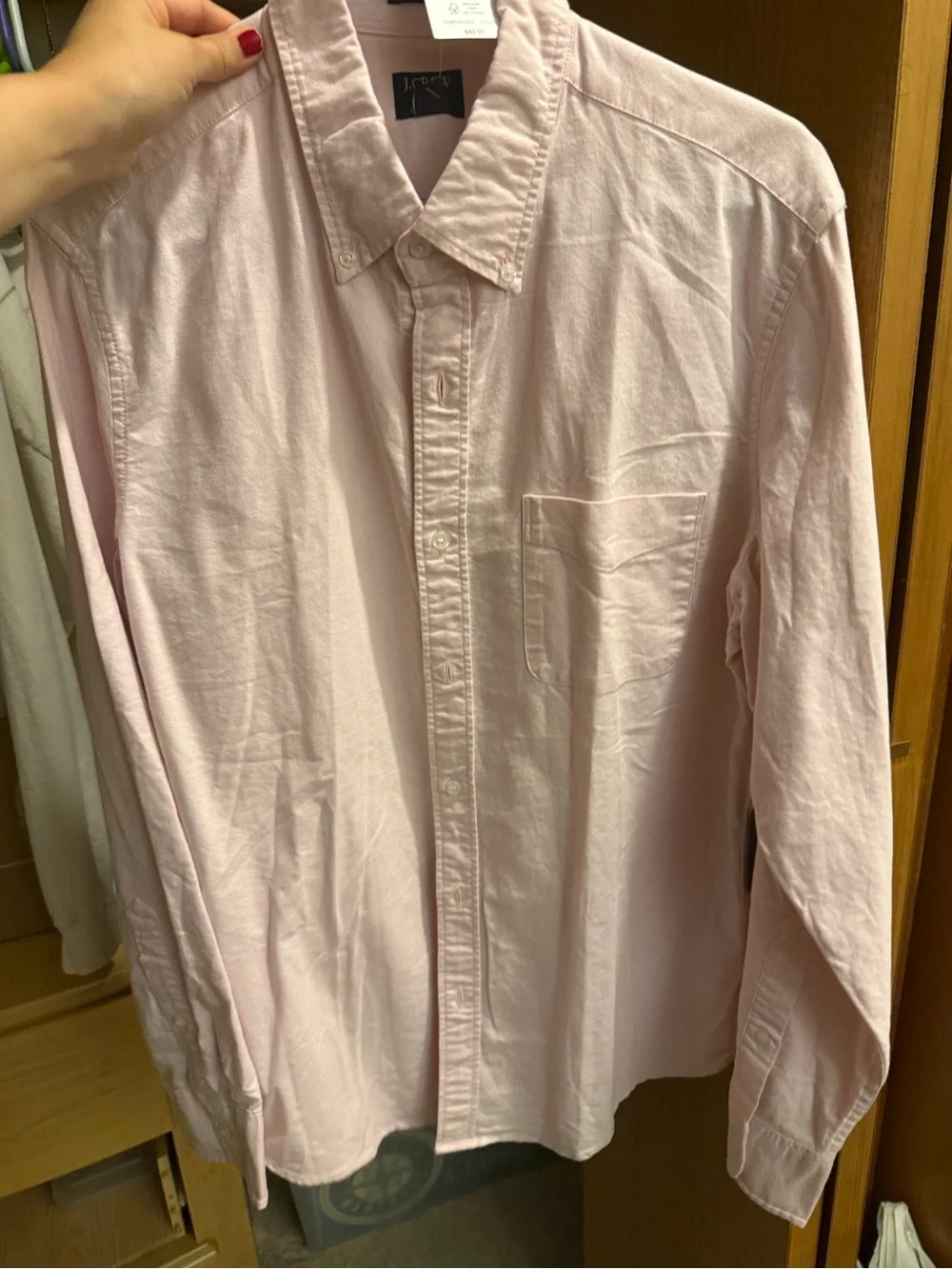 JCREW men’s pink flex oxford classic fit- M